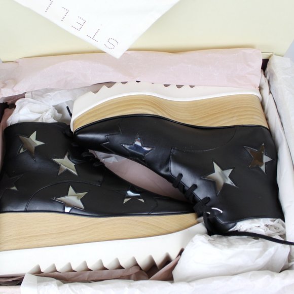 NEW Stella McCartney Elyse Star Platform Oxfords | Vegan Shoes Bold Street Style - Picture 3 of 13